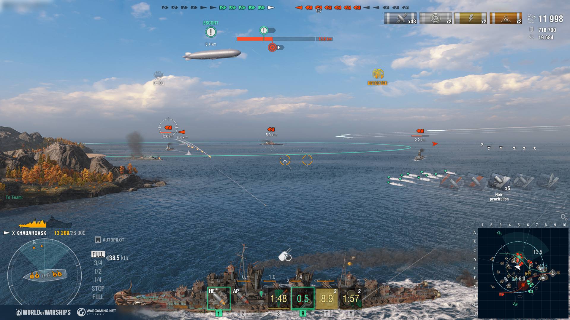 World of Warships Carrera de Dirigibles ss2