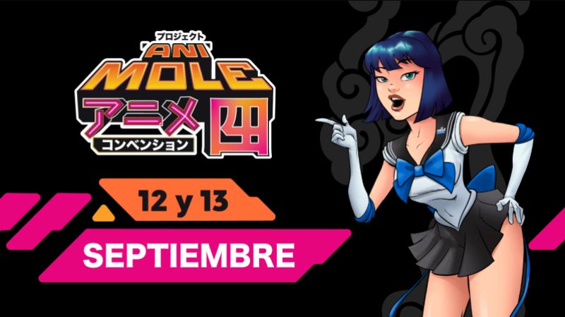 Cartel oficial de AniMole 4, evento de anime, manga y gaming que se realizará el 12 y 13 de septiembre de 2026 en el WTC de la Ciudad de México.